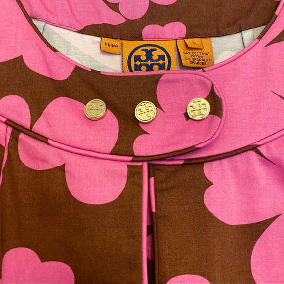 Tory Burch Brown & Pink Floral Dress - Picture 4 of 8